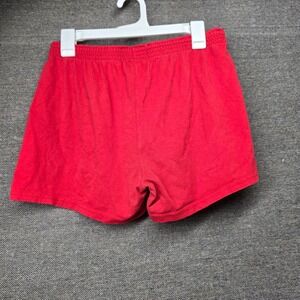 Champion Mens Red Jersey Athletic Shorts Size XL Elastic Waist Cotton Blend
